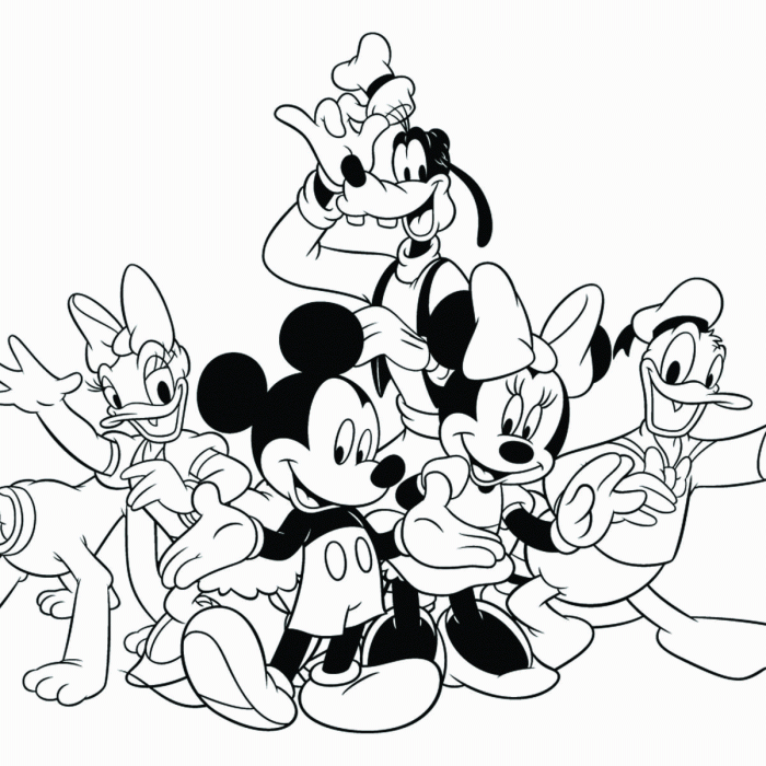 Disney characters coloring book