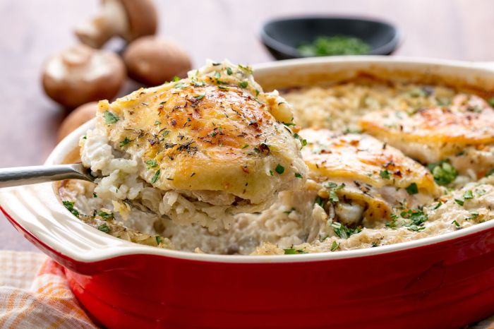 Cream of chicken soup and rice casserole recipe