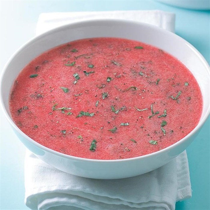 Chilled strawberry soup recipe