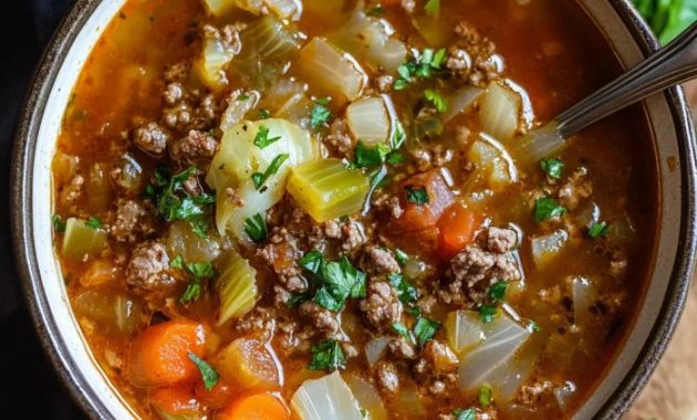 Cabbage Soup with Beef Recipe A Culinary Guide