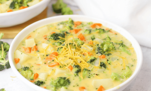 Cheddar broccoli potato soup recipe