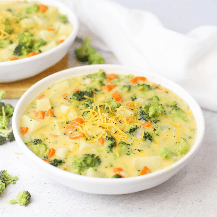 Cheddar broccoli potato soup recipe