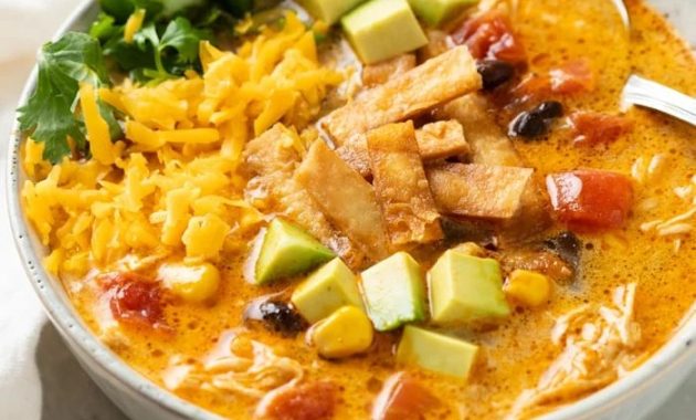 Chicken Cheese Tortilla Soup Recipe