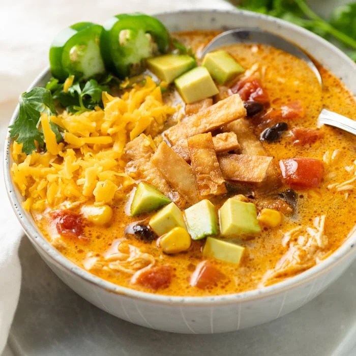 Chicken cheese tortilla soup recipe