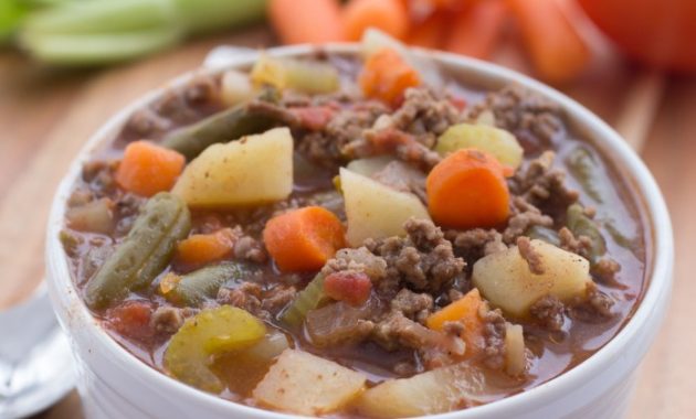 Crockpot Hamburger Vegetable Soup Recipe