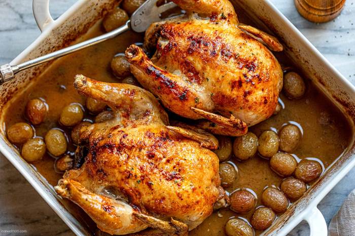 Cornish hens roasted hen recipe game oven baked chicken stuffed recipes cooking butter bake so crispy herb whisperer kitchen dinner