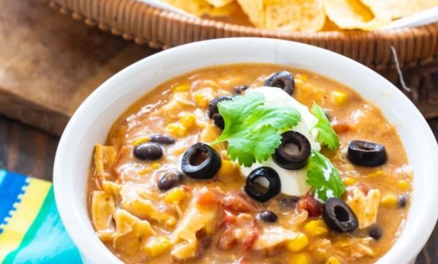 Chicken tortilla soup recipe in crock pot