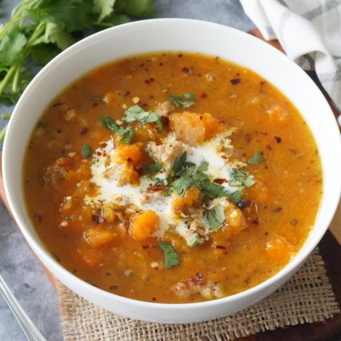 Boudin butternut squash soup recipe