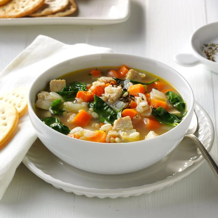 Turkey soup with barley recipe