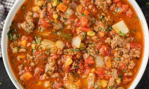 Vegetable beef soup recipe instant pot